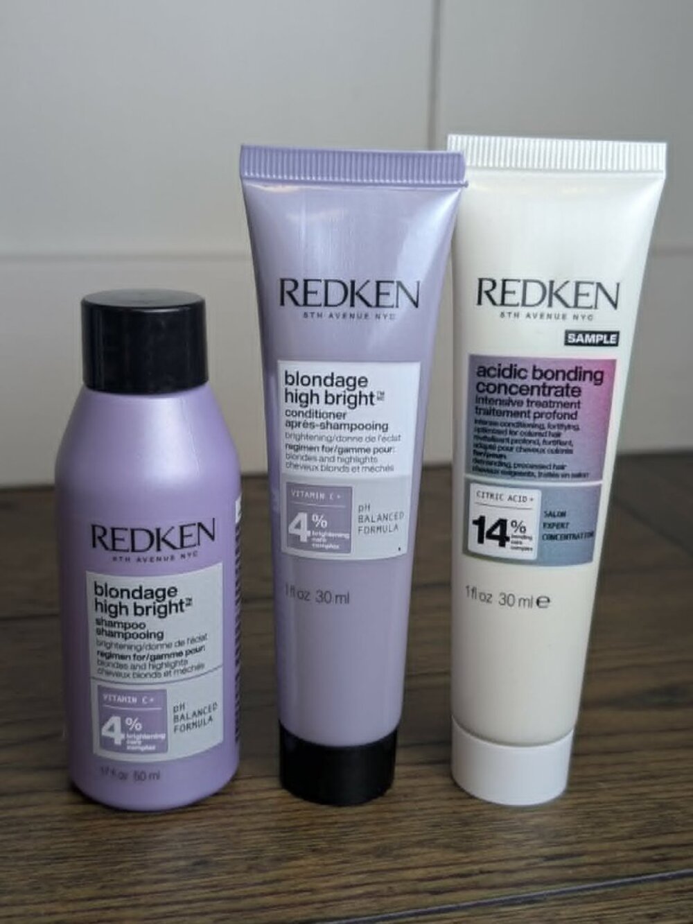 Redken Hair Care Travel Lot: Blondage High Bright & Acidic Bonding Treatment NEW